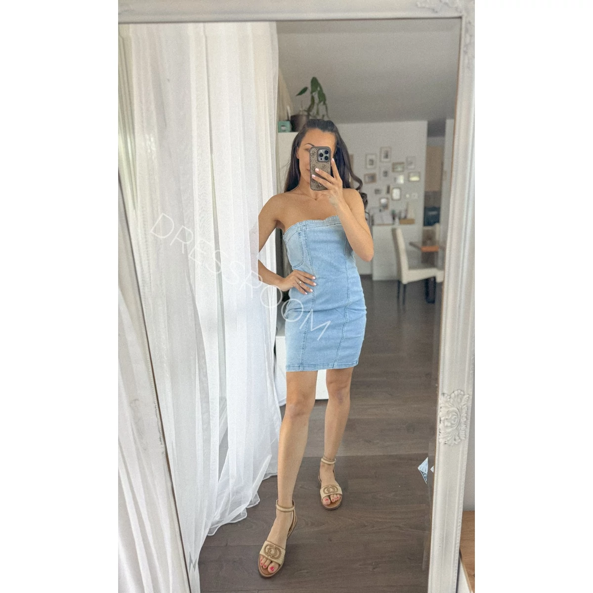 BELLA denim farmerruha