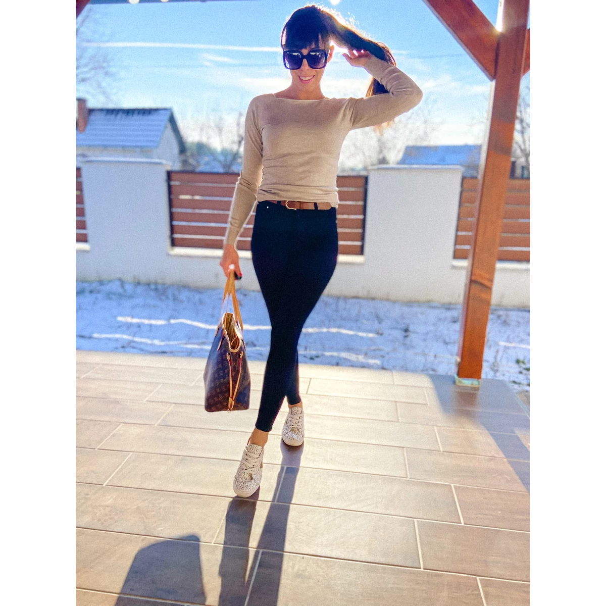 SARA fekete farmernadrág