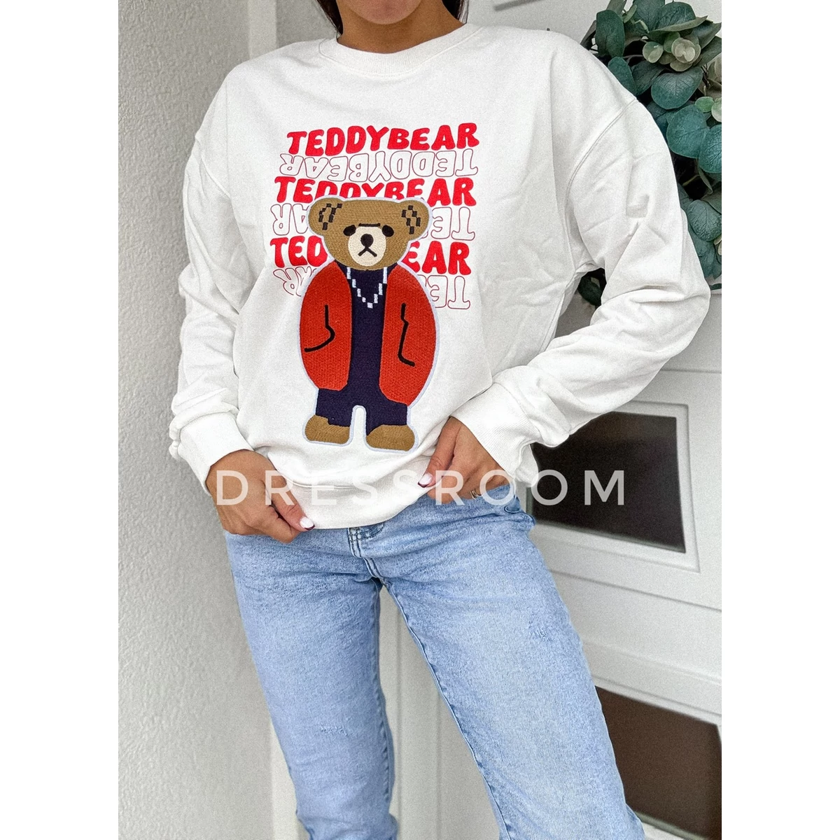 TEDDY BEAR pulóver - fehér