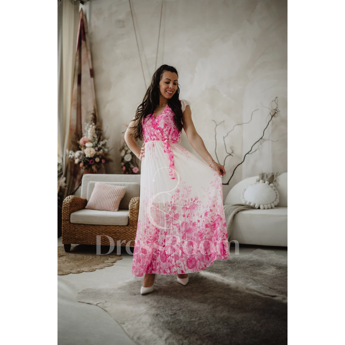 FIFI virágos ruha - Pink