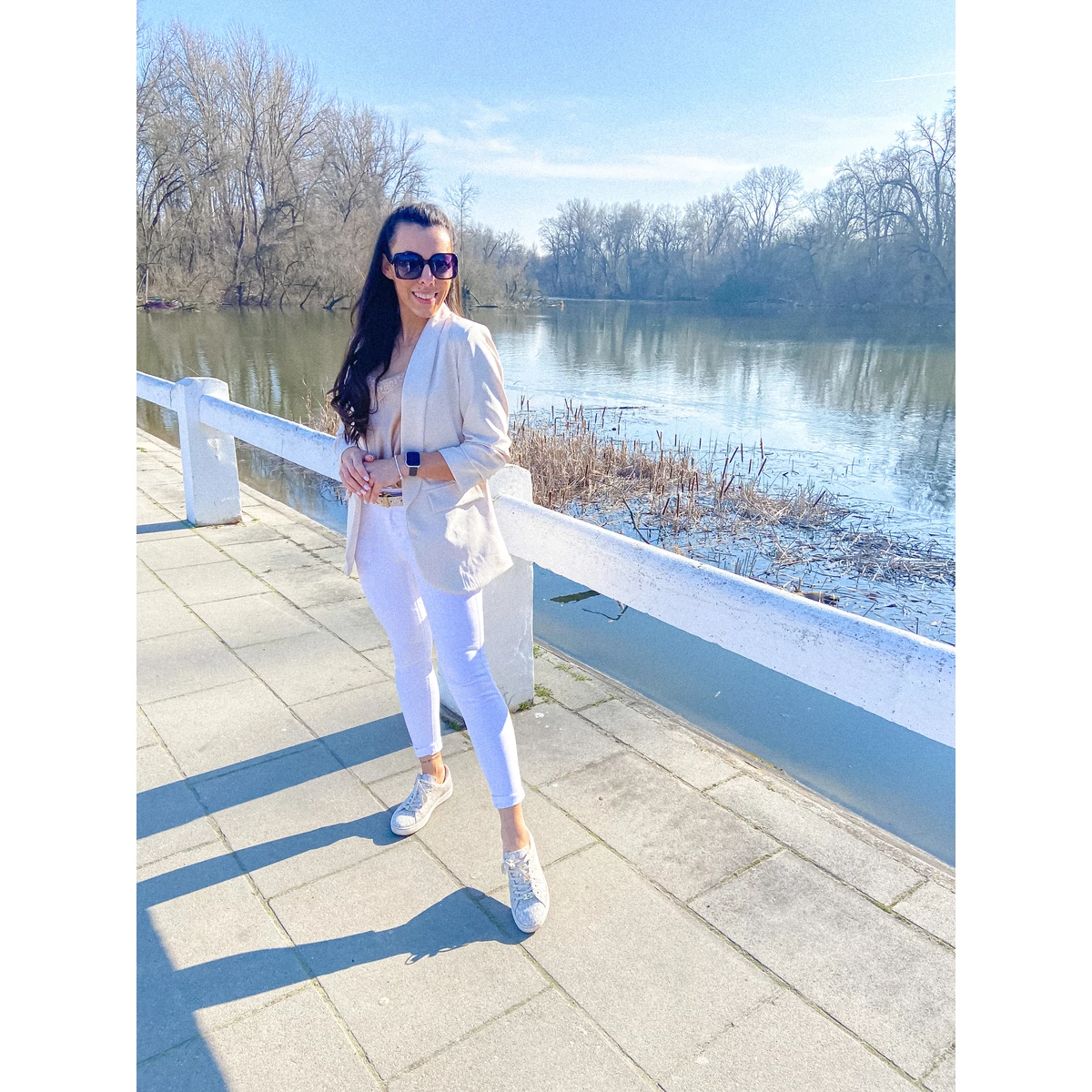 MISSI fehér farmernadrág - Skinny