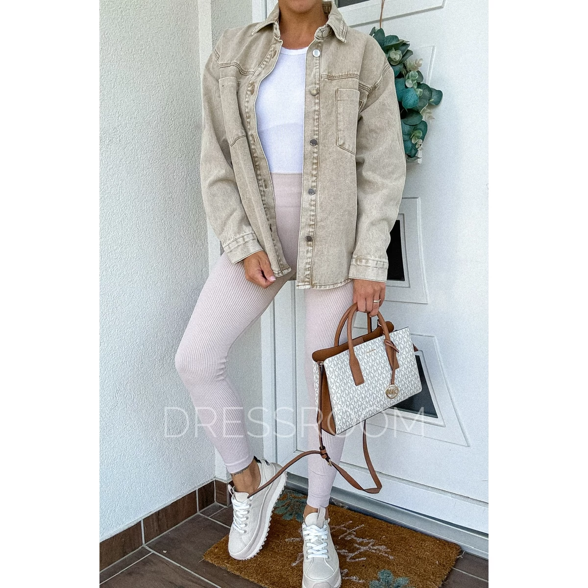 LEILA- Farmeringkabát - Beige