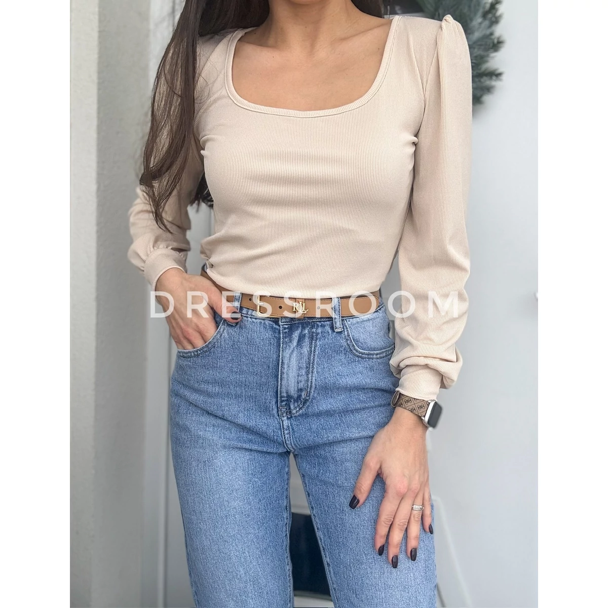 MOLLY pamut felső - Beige