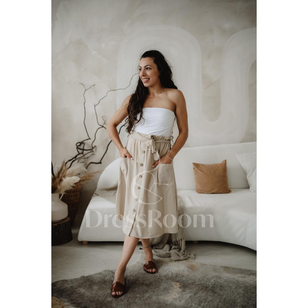 MERYDA midi szoknya - Beige