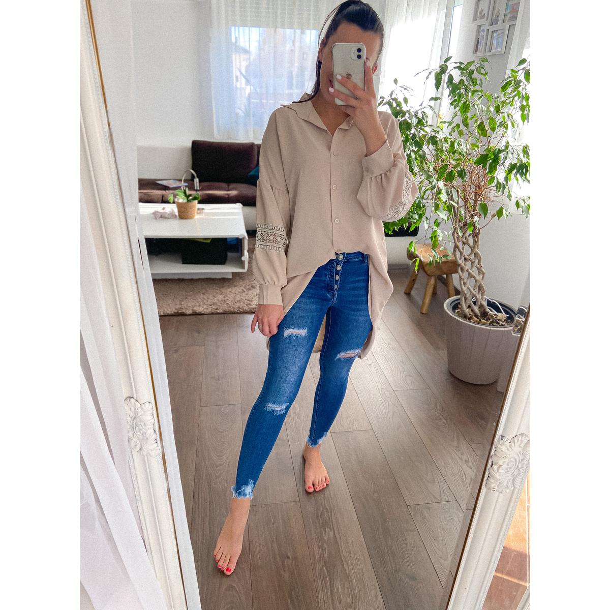 MADEIRA hosszított ing - Beige