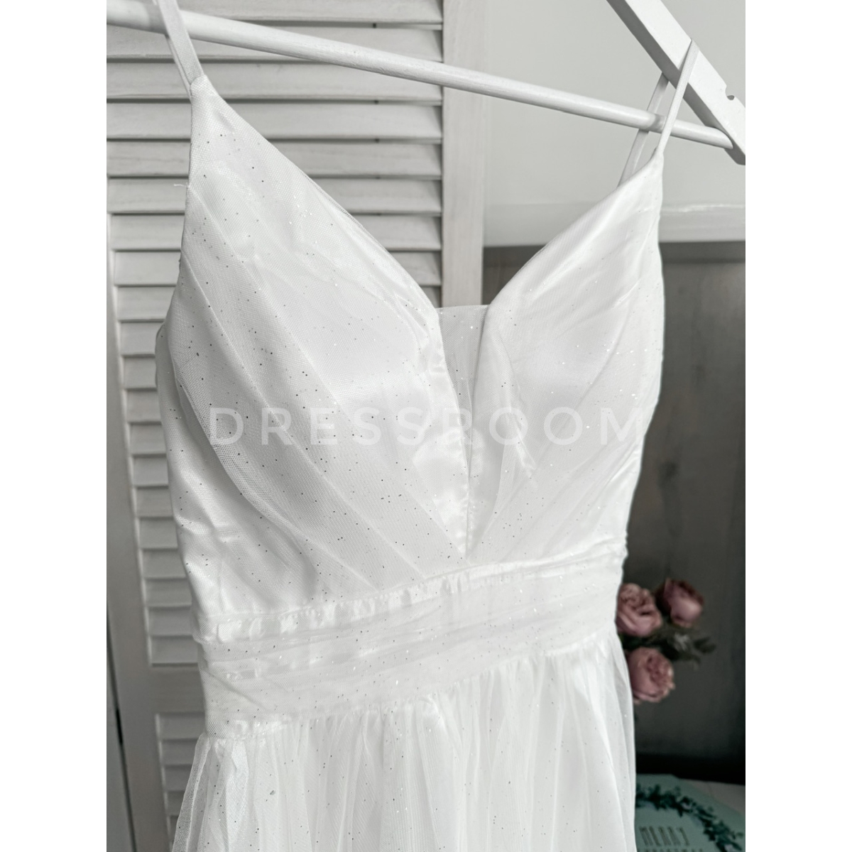 LUXORY csillámos ruha - Fehér -Menyecske ruha