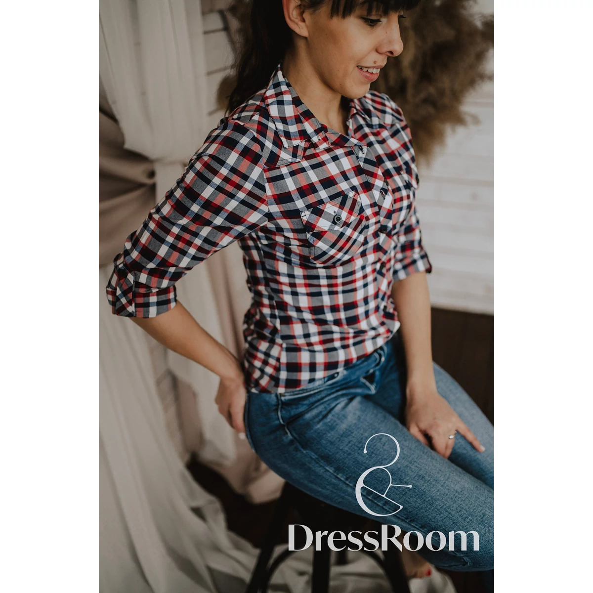 WEST STYLE kockás ing - Apró kockás
