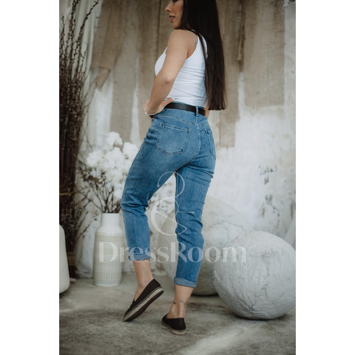 PUHA mom fit farmernadrág övvel