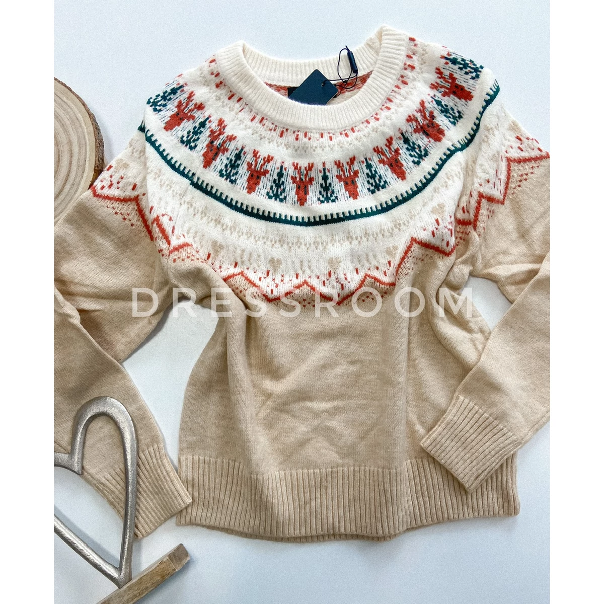 MERRY CHRISTMAS H Y G G E pulóver - Beige
