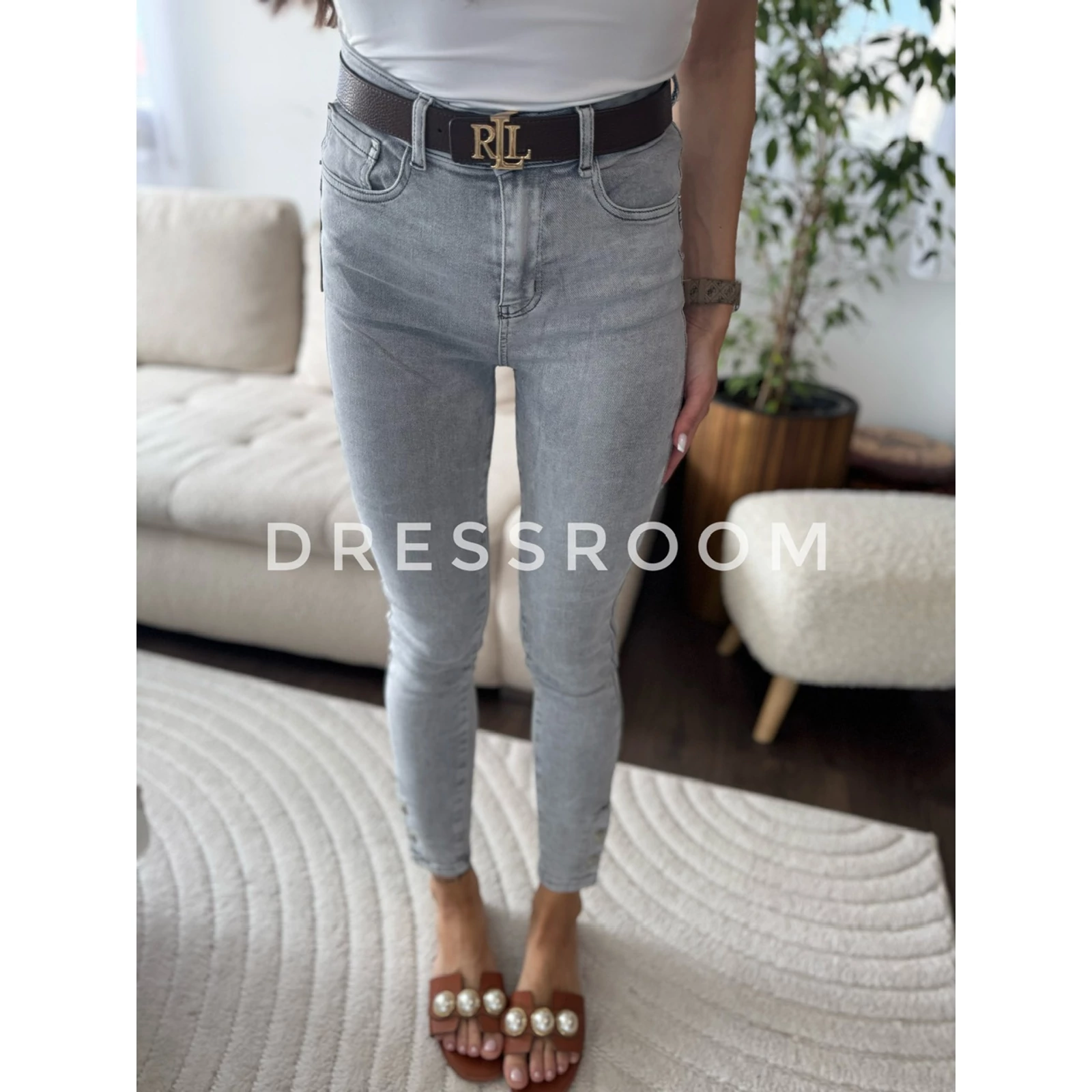 Kép 2/3 - GREY SKINNY nadrág - Világos szürke