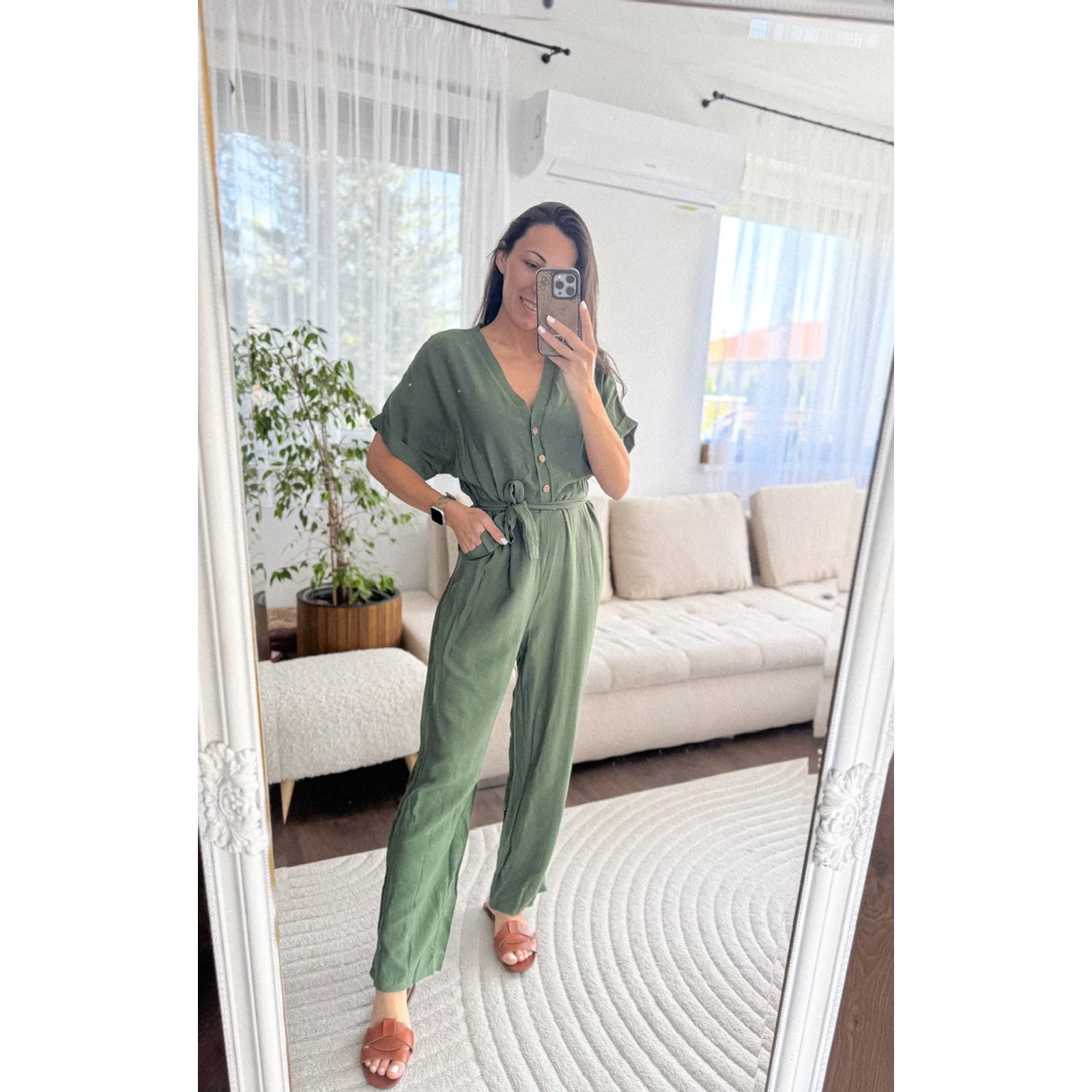 Kép 1/3 - KHAKI vászon overall