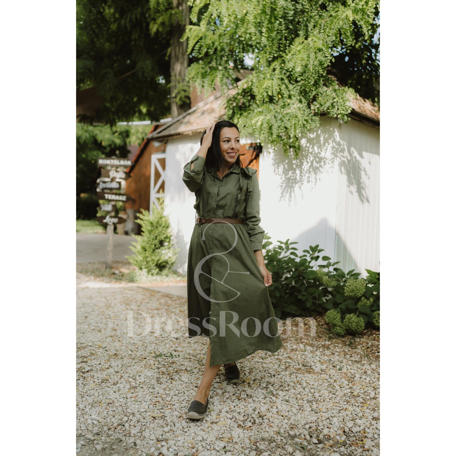 Kép 2/2 - KHAKI midi ruha