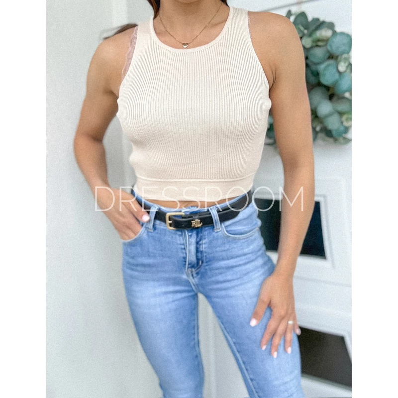 LOVERY kötött top  - Beige