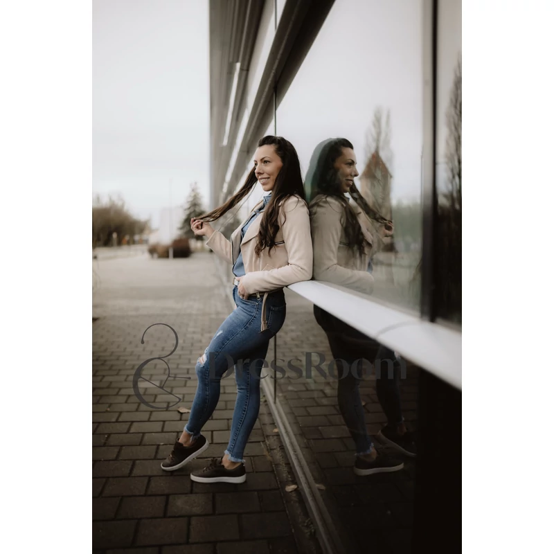 LEXI velúr kabát - Beige
