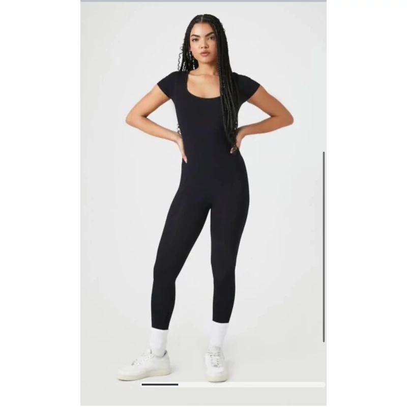BASIC bordázott overall - Fekete