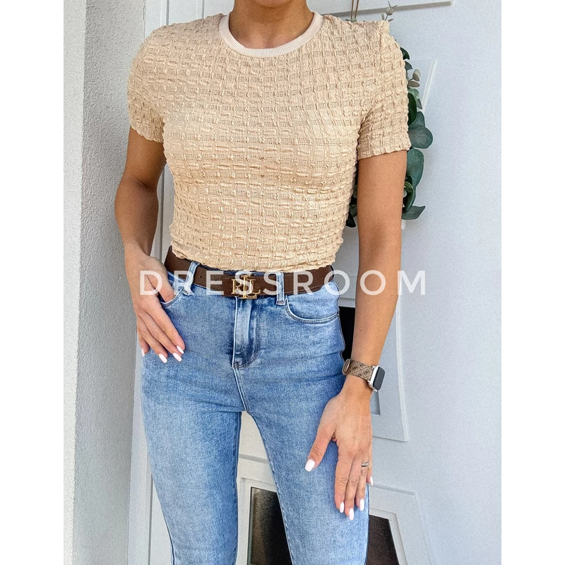 LACEY csipke felső - Beige