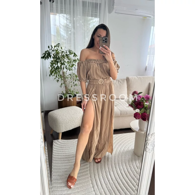 NELLI overall vállnélkül  - Beige
